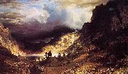 Albert Bierstadt A Storm in the Rocky Mountains, Mr. Rosalie oil painting